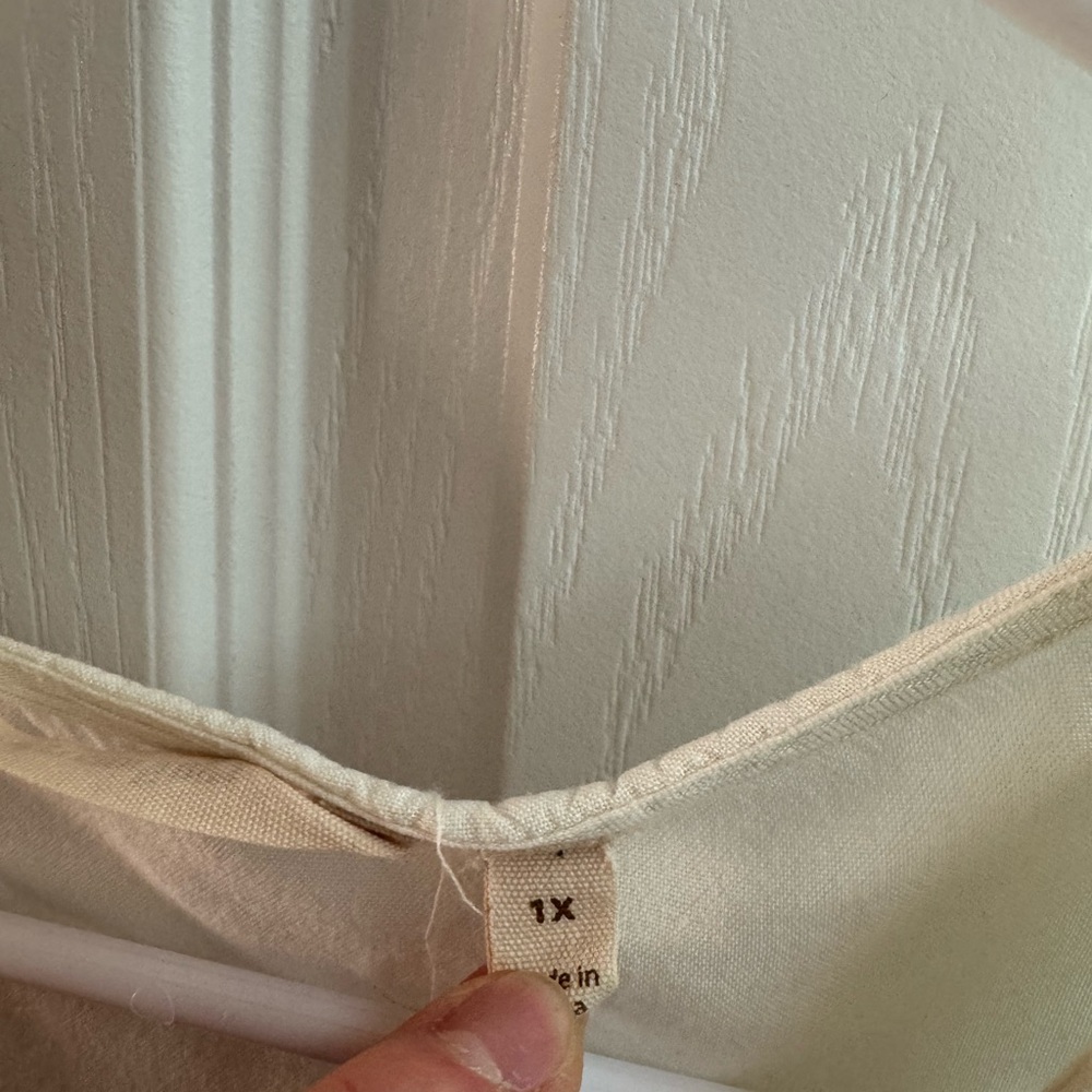 Soft Surroundings Cream Embroidered V-Neck Tunic Top - Picture 5 of 5
